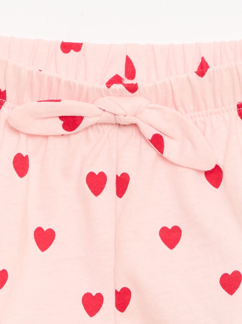 Lot de 2 shorts avec nœuds fantaisie Rose - Kiabi