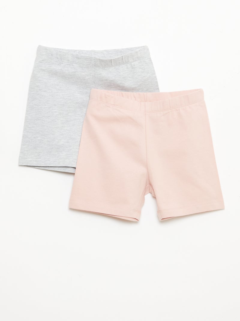 Lot de 2 shorts cyclistes Rose - Kiabi
