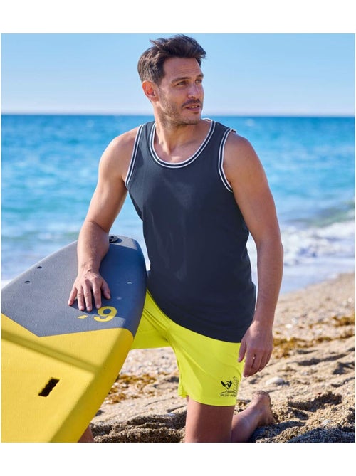 Lot de 2 Shorts de Bain Microfibre Waves   - ATLAS FOR MEN - Kiabi