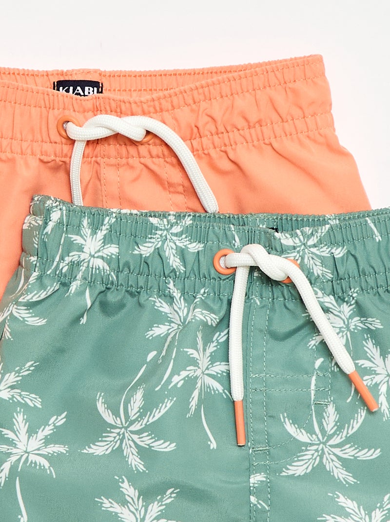 Lot de 2 shorts de bain Vert - Kiabi