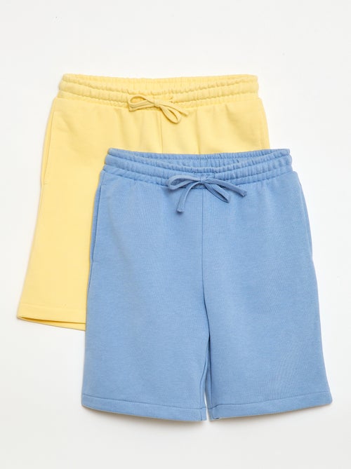Lot de 2 shorts en coton uni - Kiabi