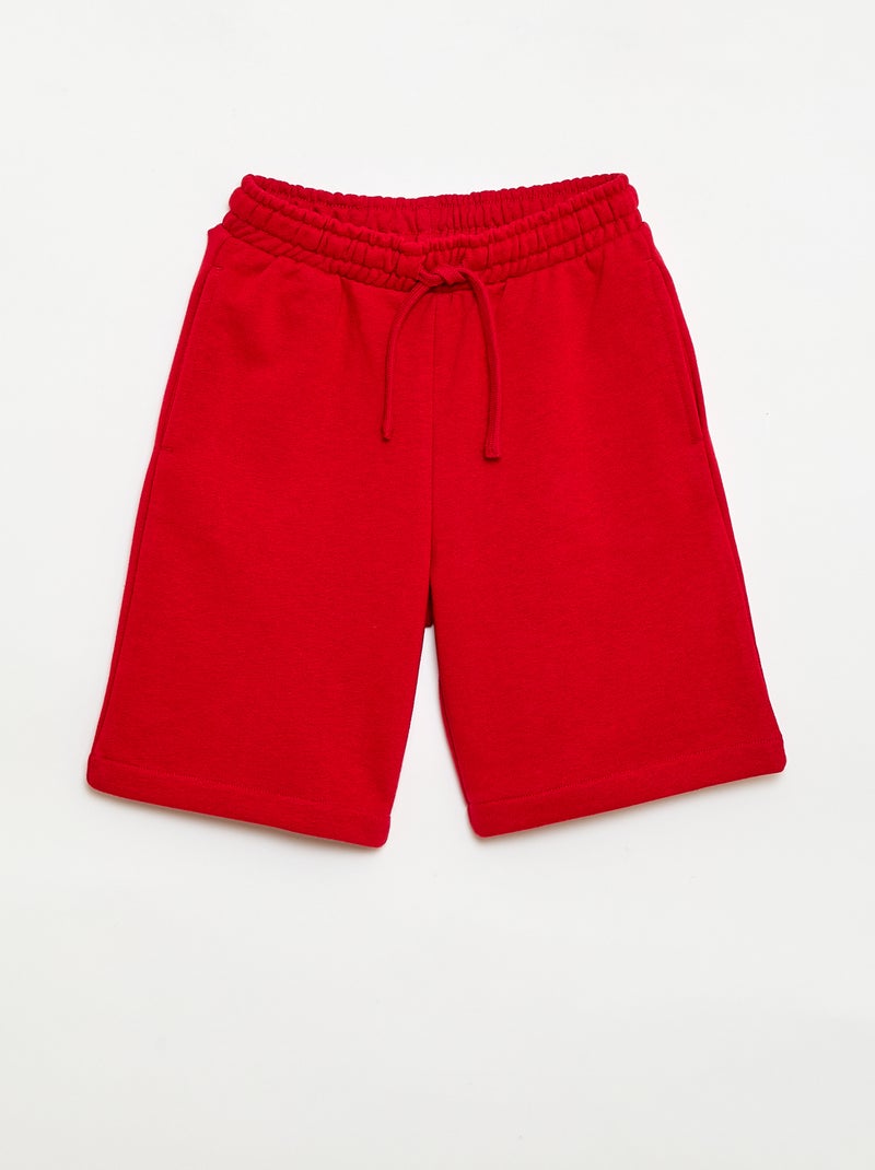 Lot de 2 shorts en coton uni Noir - Kiabi