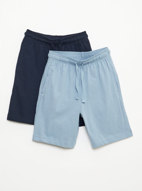 Lot de 2 shorts en jersey coton uni - Kiabi