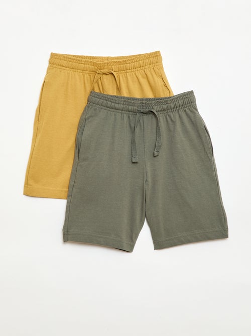 Lot de 2 shorts en jersey coton uni - Kiabi