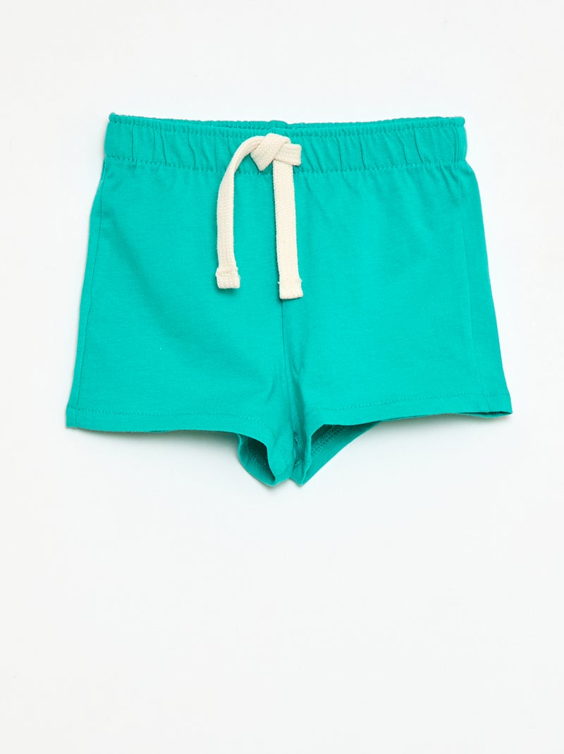 Lot de 2 shorts en jersey Vert - Kiabi