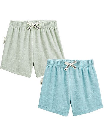 Lot de 2 shorts enfant en éponge cayo coco
