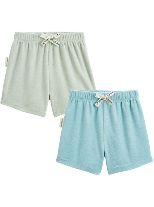 Lot de 2 shorts enfant en éponge cayo coco - Kiabi Lot de 2 shorts enfant en éponge cayo coco - Kiabi