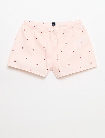 Lot de 2 shorts popeline avec cordon en coton