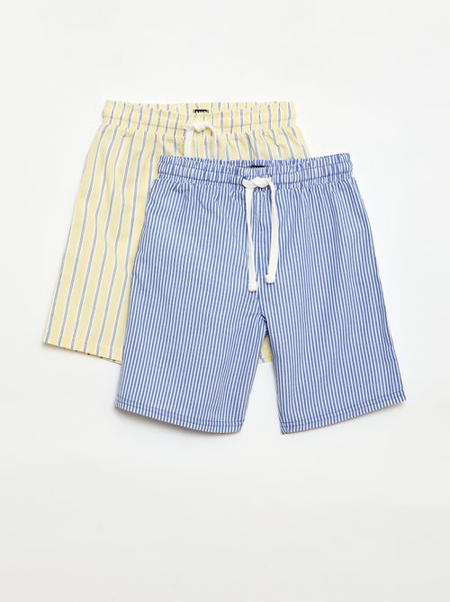 Lot de 2 shorts rayés - Kiabi