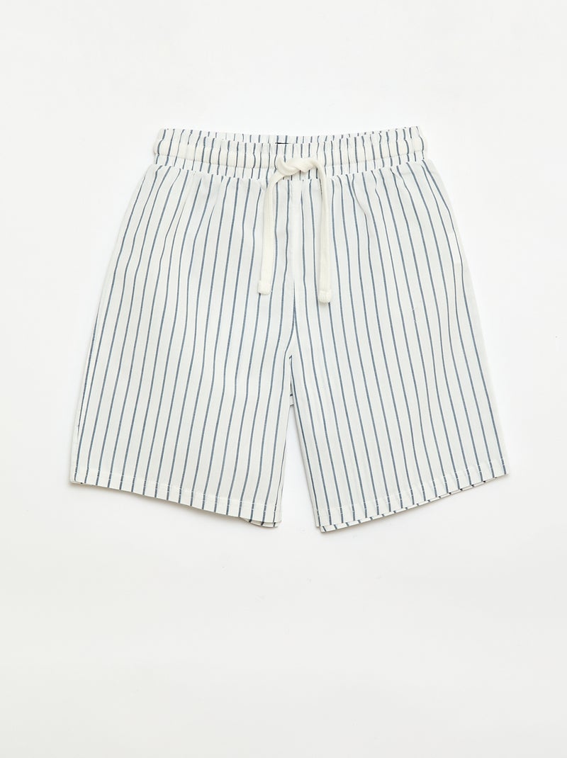 Lot de 2 shorts rayés Bleu - Kiabi