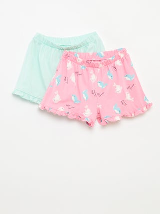 Lot de 2 shorts volantés