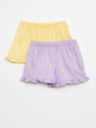 Lot de 2 shorts volantés