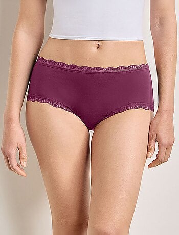 Lot de 2 shortys avec bords en dentelle