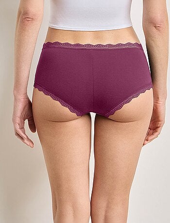 Lot de 2 shortys avec bords en dentelle