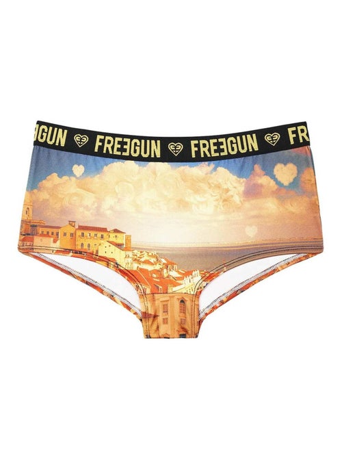 Lot de 2 shortys fille romantic cities bleu freegun - Kiabi Lot de 2 shortys fille romantic cities bleu freegun - Kiabi