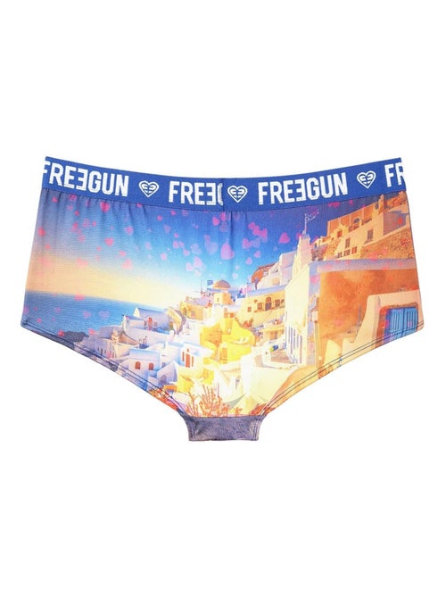 Lot de 2 shortys fille romantic cities bleu freegun - Kiabi Lot de 2 shortys fille romantic cities bleu freegun - Kiabi
