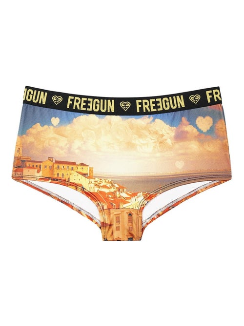 Lot de 2 shortys fille romantic cities orange freegun - Kiabi Lot de 2 shortys fille romantic cities orange freegun - Kiabi