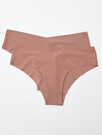 Lot de 2 shortys invisibles en microfibre