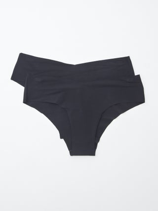Lot de 2 shortys invisibles en microfibre