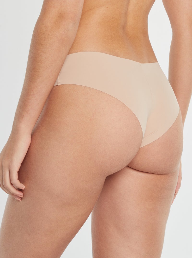 Lot de 2 shortys invisibles en microfibre Rose - Kiabi