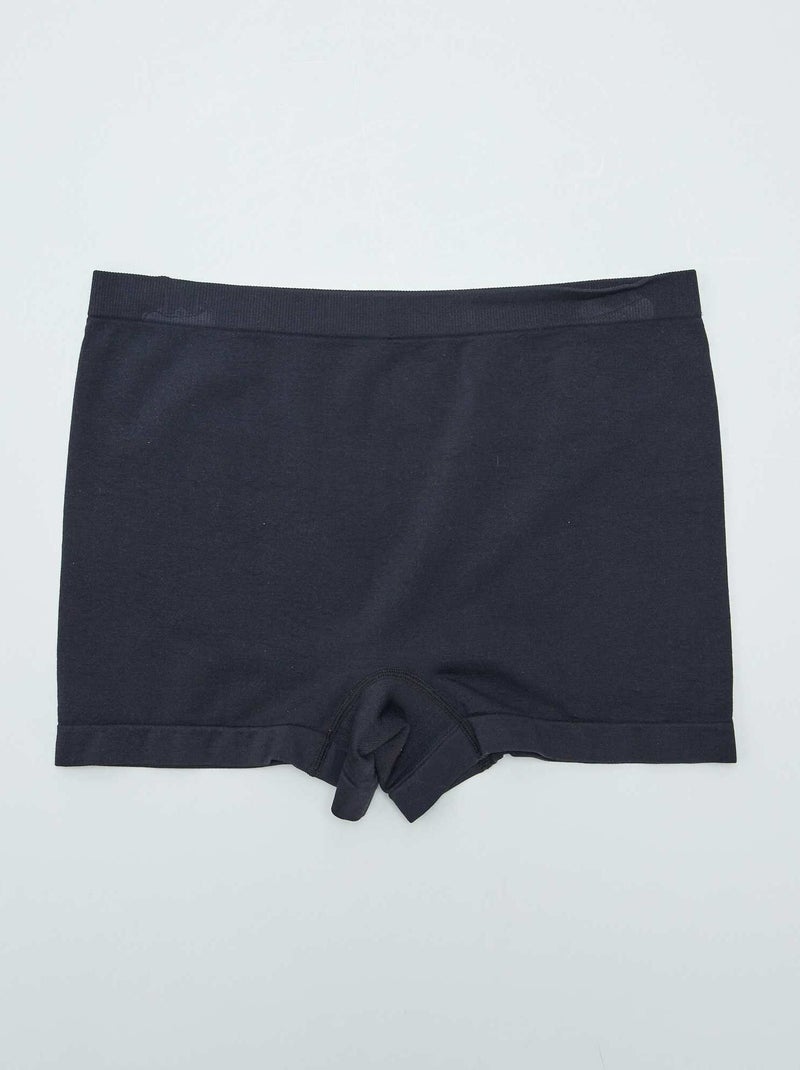 Lot de 2 shortys sans couture - collection facile à enfiler Noir/gris - Kiabi