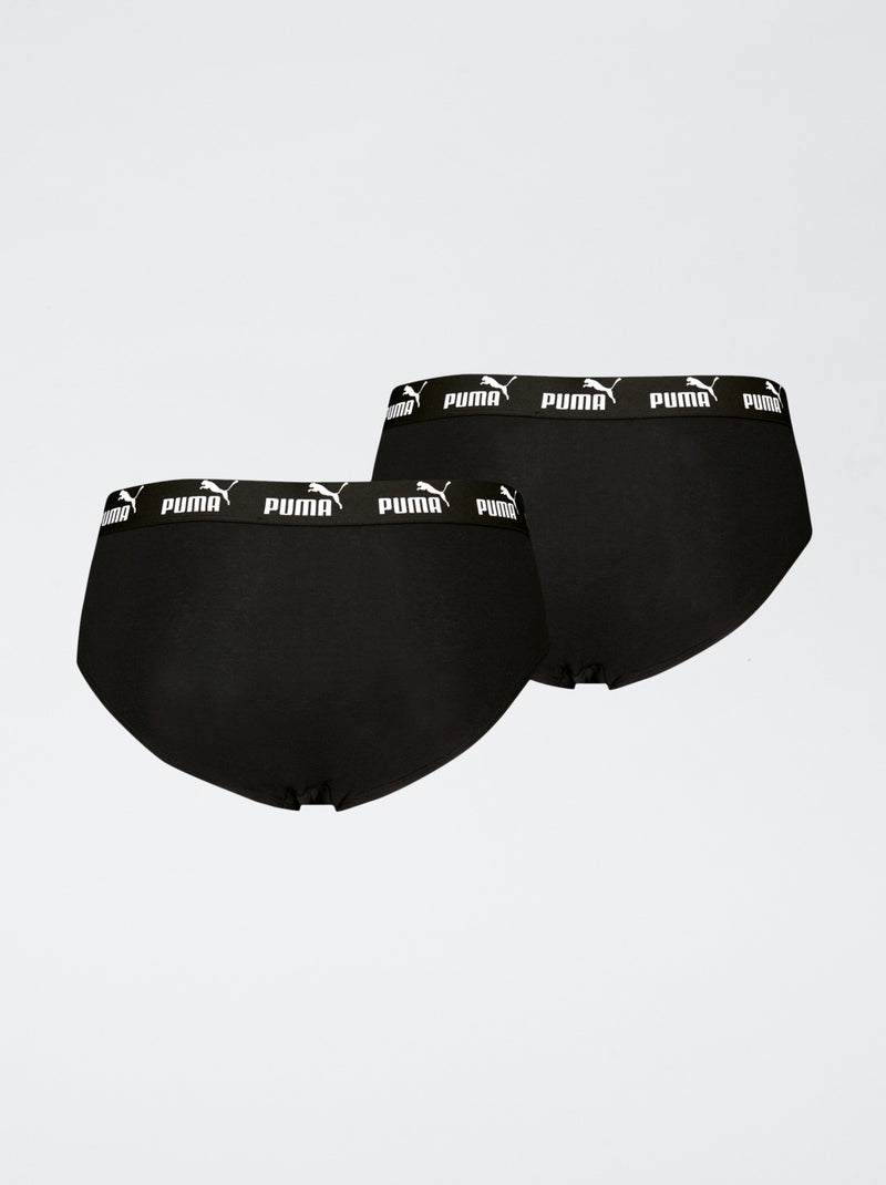 Lot de 2 slips 'Puma' Noir - Kiabi