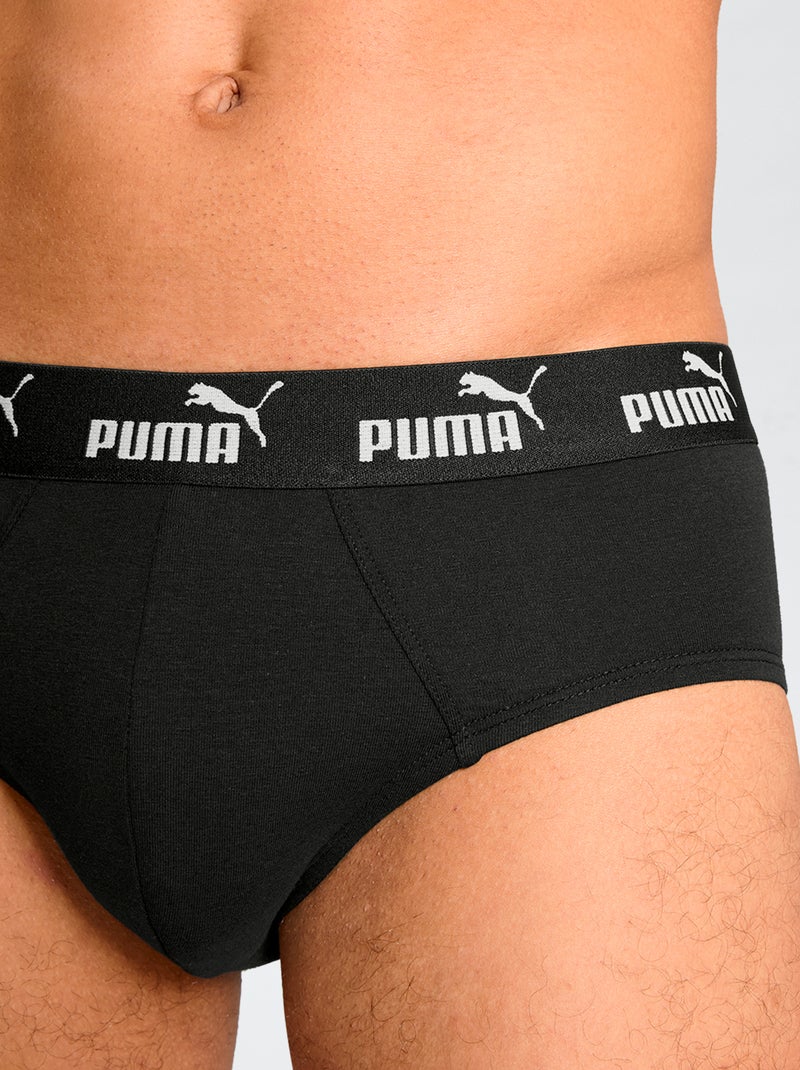Lot de 2 slips 'Puma' Noir - Kiabi