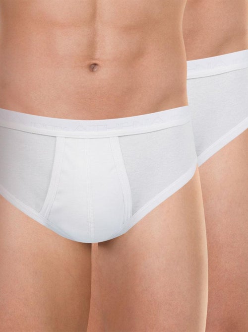Lot de 2 slips taille haute ouverts homme coton bio athena - Kiabi Lot de 2 slips taille haute ouverts homme coton bio athena - Kiabi