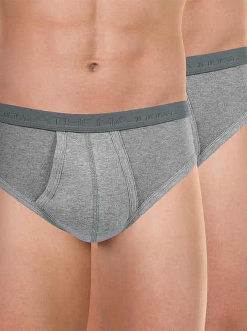 Lot de 2 slips taille haute ouverts homme coton bio athena - Kiabi Lot de 2 slips taille haute ouverts homme coton bio athena - Kiabi