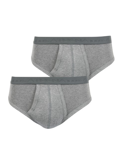 Lot de 2 slips taille haute ouverts homme coton bio athena - Kiabi Lot de 2 slips taille haute ouverts homme coton bio athena - Kiabi