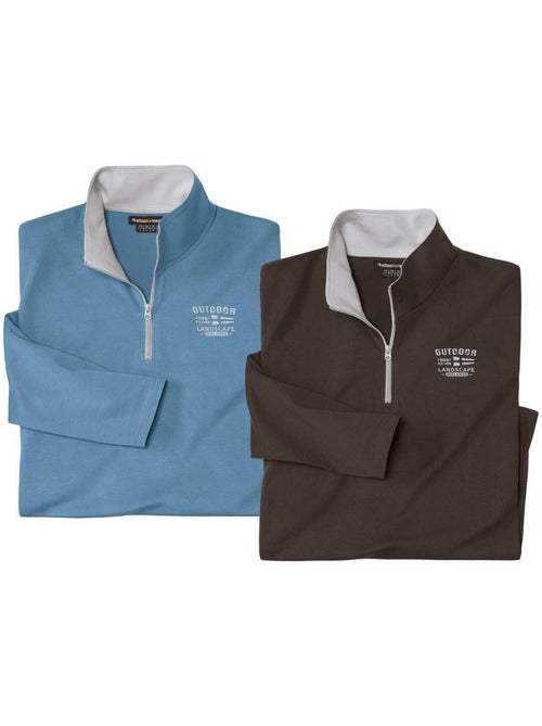 Lot de 2 sous-pulls col zippé   - atlas for men - Kiabi