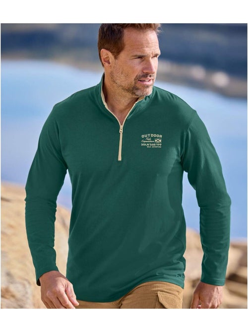Lot de 2 sous-pulls col zippé outdoor   - atlas for men - Kiabi