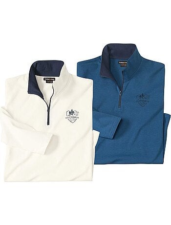Lot de 2 sous-pulls col zippé - atlas for men