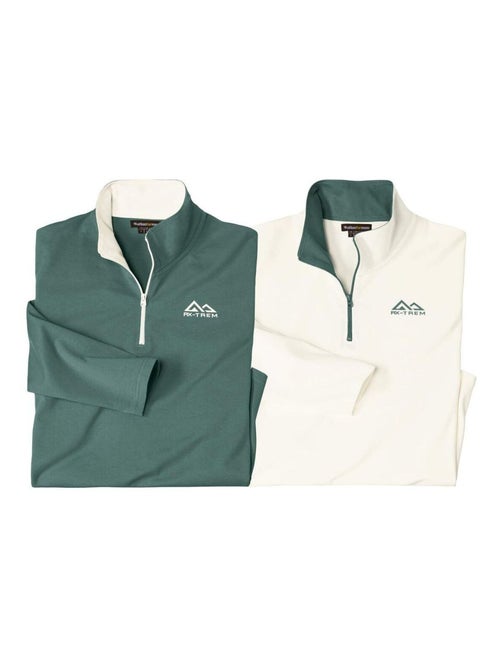 Lot de 2 Sous-Pulls Jersey Col Zippé RX-Trem   - ATLAS FOR MEN - Kiabi