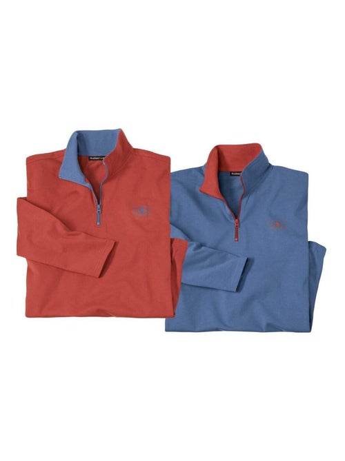 Lot de 2 Sous-Pulls Zippés   - ATLAS FOR MEN - Kiabi