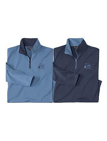 Lot de 2 Sous-Pulls Zippés Outdoor - ATLAS FOR MEN