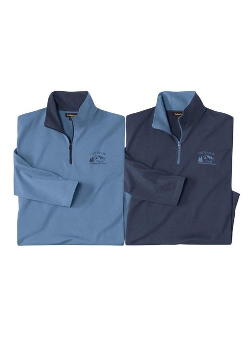 Lot de 2 Sous-Pulls Zippés Outdoor   - ATLAS FOR MEN - Kiabi