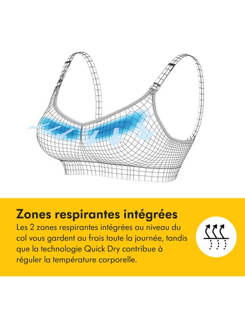 Lot de 2 soutien-gorge grossesse et allaitement medela keep cool - respirant, adaptive stretch, - Kiabi