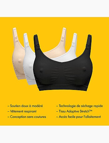 Lot de 2 soutien-gorge grossesse et allaitement medela keep cool - respirant, adaptive stretch,