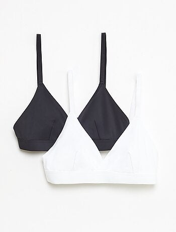 Lot de 2 soutien-gorge triangles en microfibre