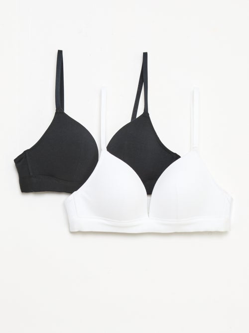 Lot de 2 soutiens-gorge en coton - Kiabi