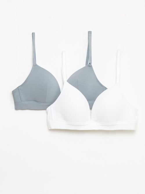 Lot de 2 soutiens-gorge en coton - Kiabi