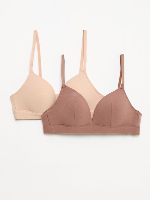 Lot de 2 soutiens-gorge en coton - Kiabi