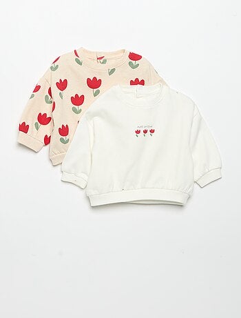 Lot de 2 sweat-shirts imprimés