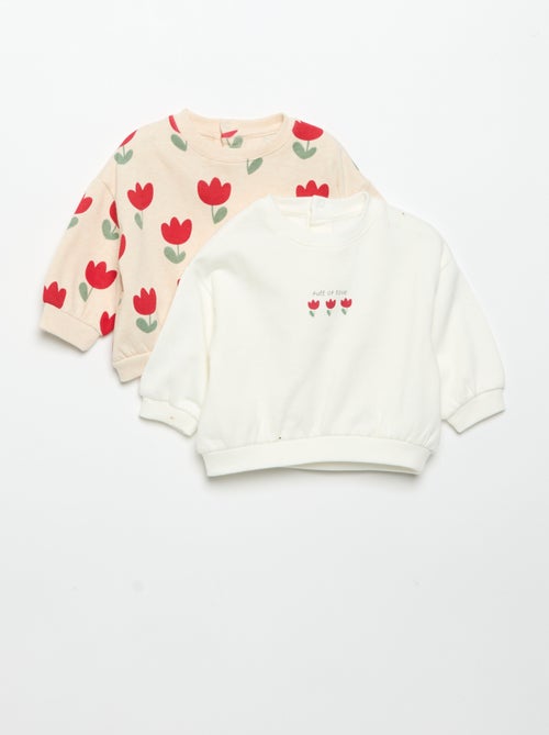 Lot de 2 sweat-shirts imprimés - Kiabi Lot de 2 sweat-shirts imprimés - Kiabi