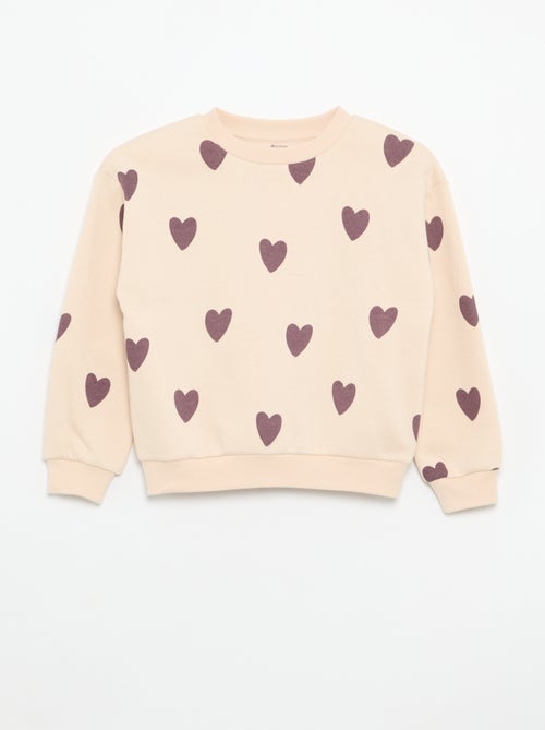 Lot de 2 sweats : 1 uni et 1 imprimé all over - Kiabi