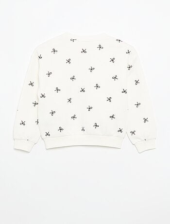 Lot de 2 sweats : 1 uni et 1 imprimé all over