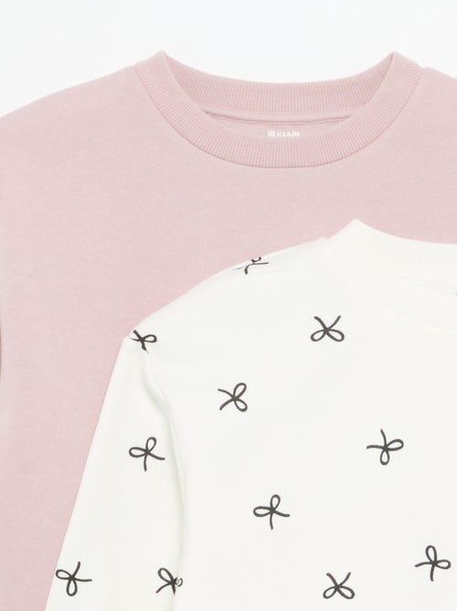 Lot de 2 sweats : 1 uni et 1 imprimé all over - Kiabi