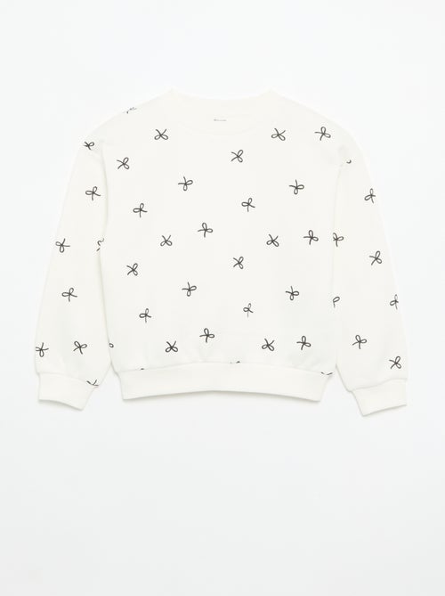 Lot de 2 sweats : 1 uni et 1 imprimé all over - Kiabi