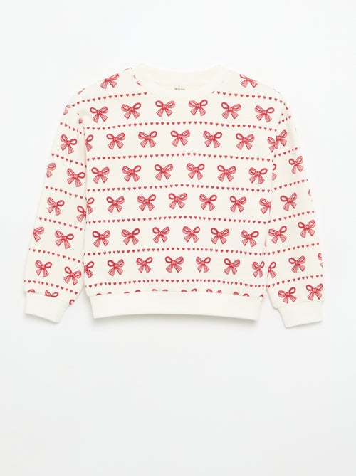 Lot de 2 sweats : 1 uni et 1 imprimé all over - Kiabi